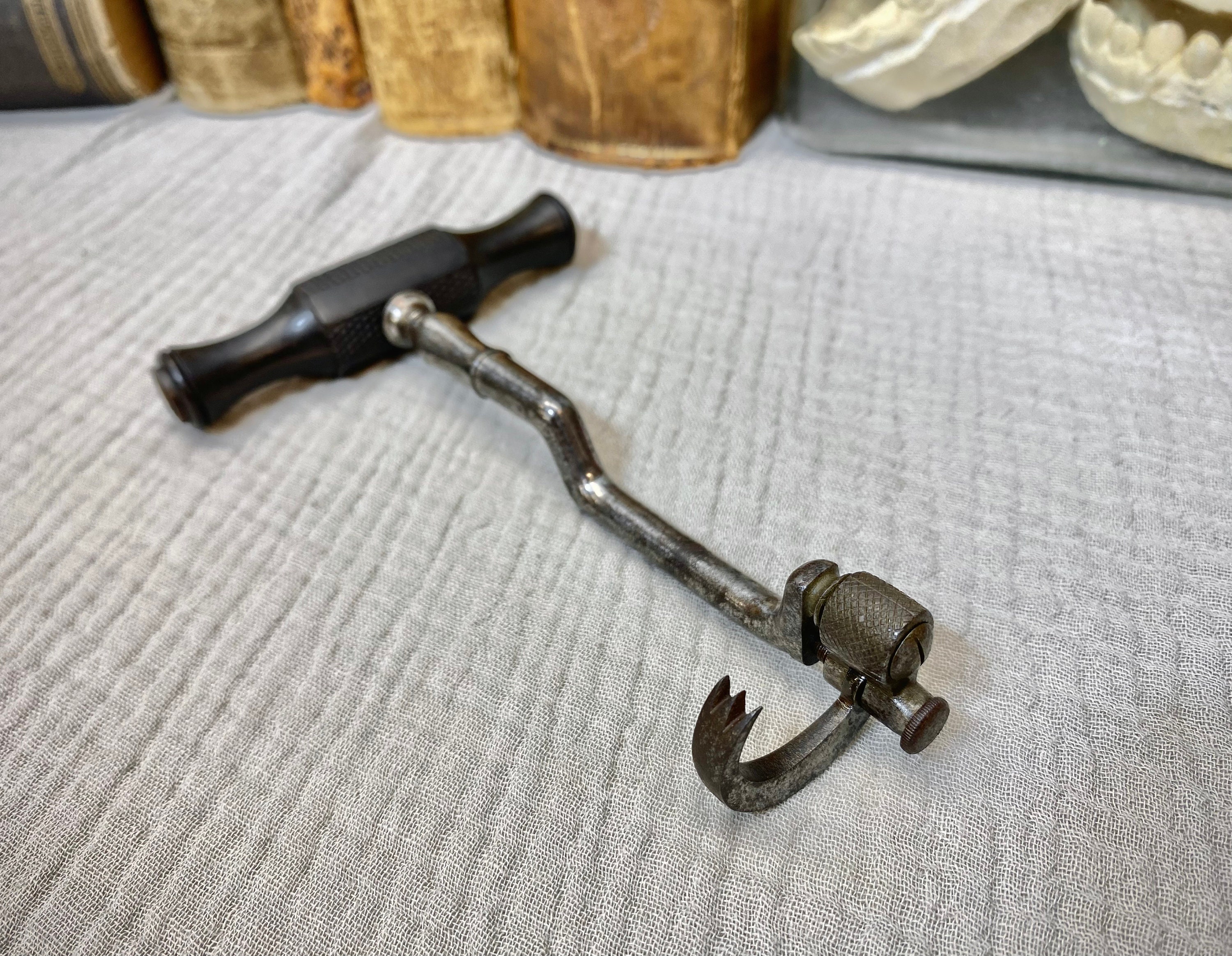 Tooth Key Antique Tooth Extraction Tool Crook Shaft Ebony Etsy