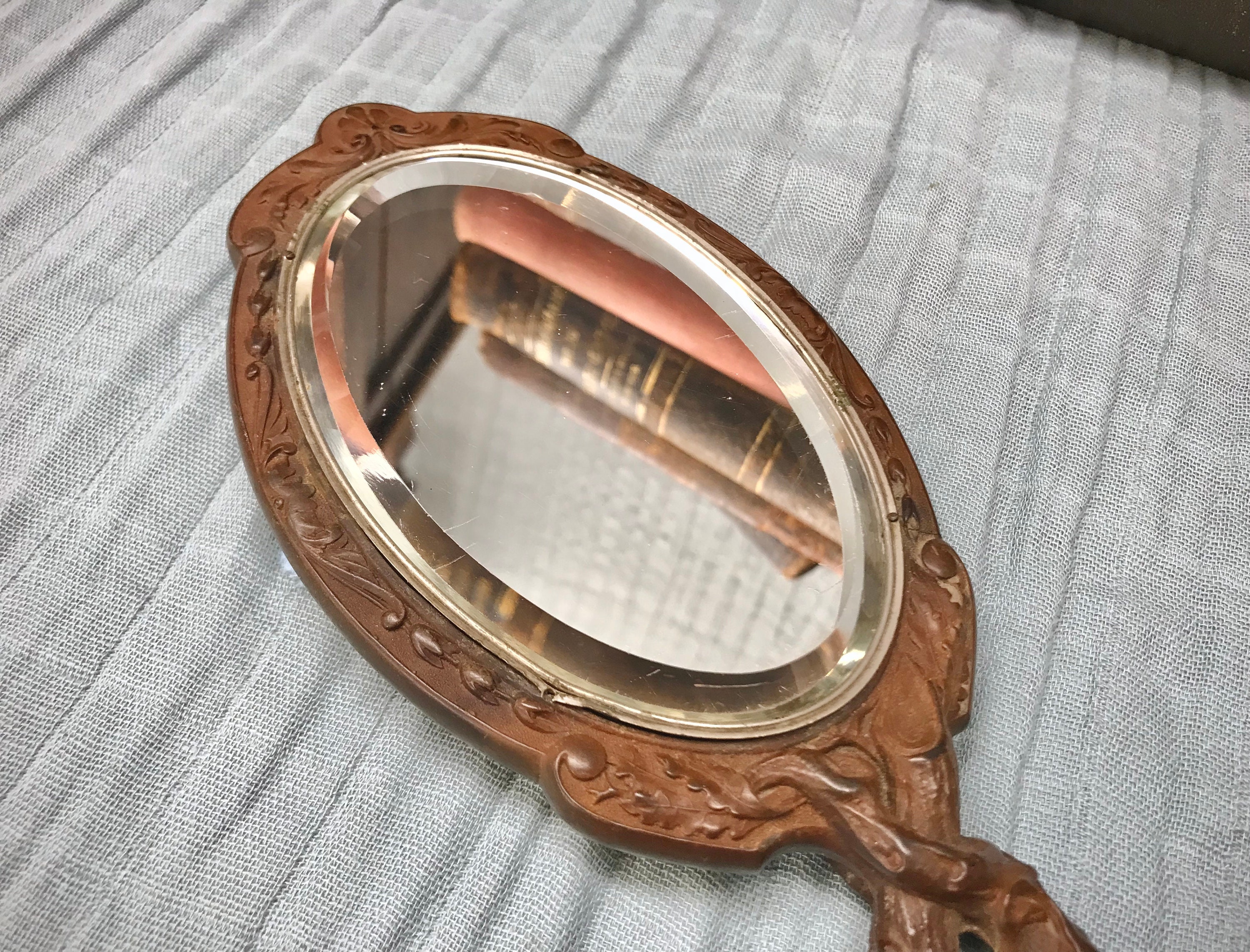 Ornate Hand Mirror Black Forest Decorative Style Etsy