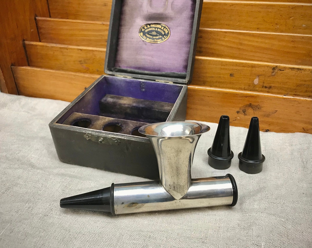 American Otoscope W/ Original Case, Brunton's Perfection Otoscope, J.H