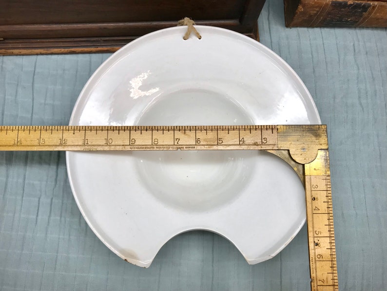 Bloodletting Bowl, Spanish Barber's Bowl, Pickman S. A. Sevilla, Medical Antique, Mid 1800s