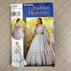 Simplicity Sewing Pattern 5442 Size 14 16 18 20 Misses Civil War Bridal Costume, Southern Belle Historical 19th Century Costumes