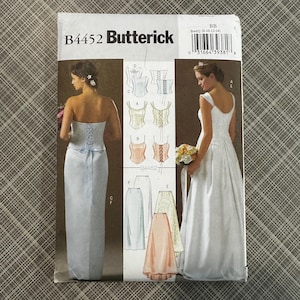 Butterick Sewing Pattern 4452 Tops and Skirts Formal Wear Bridal and Prom Uncut Factory Folded Out of Print Size 8 10 12 14