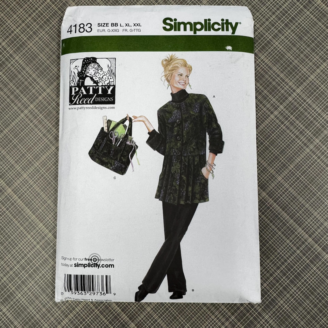 Simplicity Patterns 41 Simplicity 4183 Sewing Pattern Everybody Craft Coat Pants and Tote Bag ...