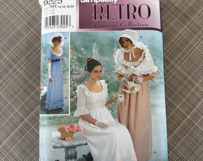 Simplicity 9225 Sewing Pattern Misses' Circa 1795-1825 Period ...