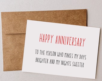 Happy Anniversary Card, Funny Anniversary Card, Card For Him, Card For Her, I Love You Card, Card For Boyfriend/Girlfriend/Husband/Wife