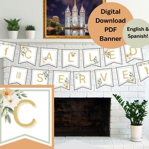 Called to Serve Floral Banner Sister Missionary LDS Digital Download