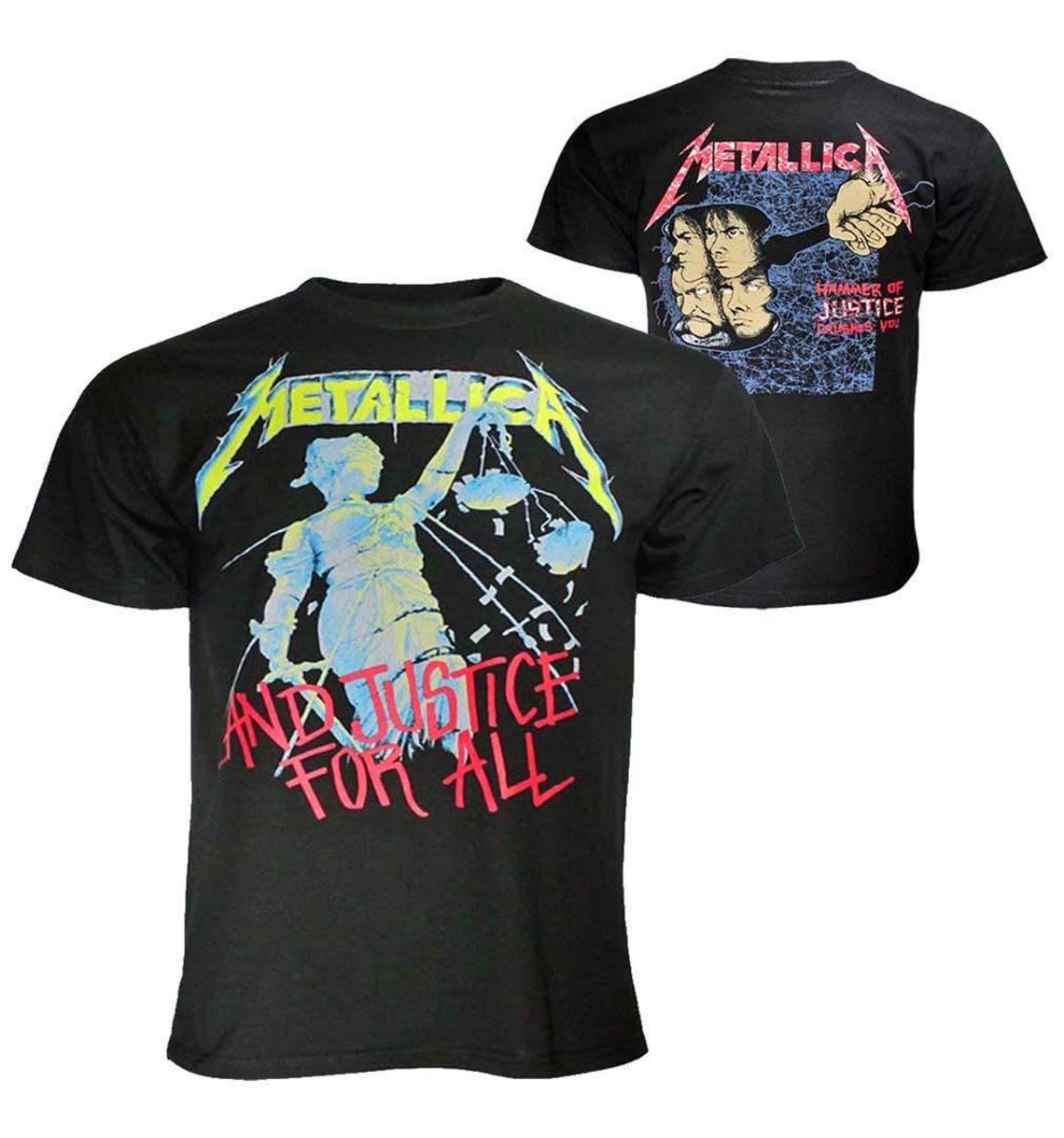 Metallica Justice Neon T-shirt - Etsy
