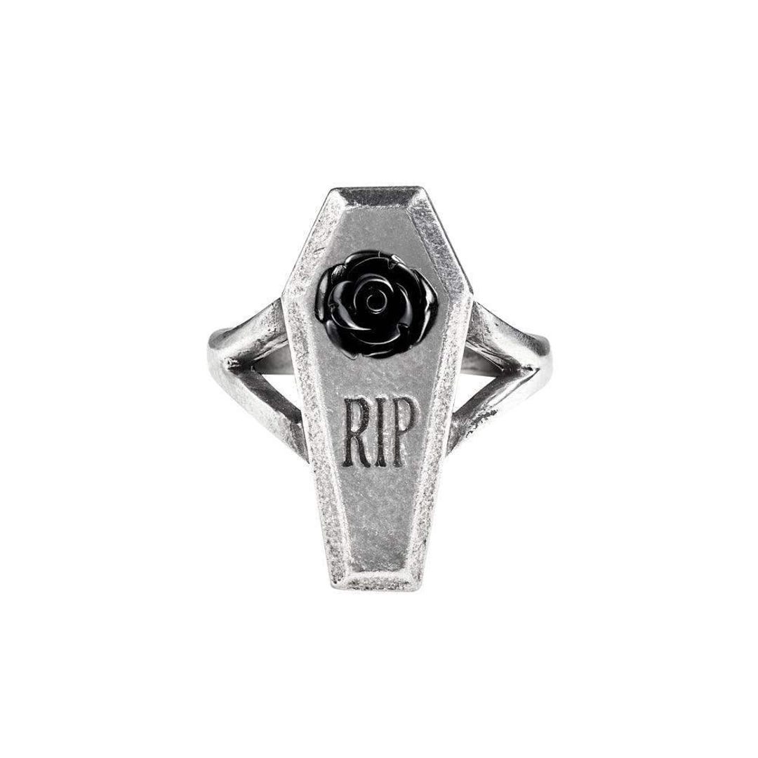Alchemy Gothic Jewelry RIP Rose Ring - Etsy