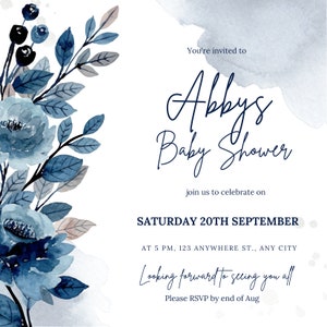 Baby shower invitation PDF downloadable and printable
