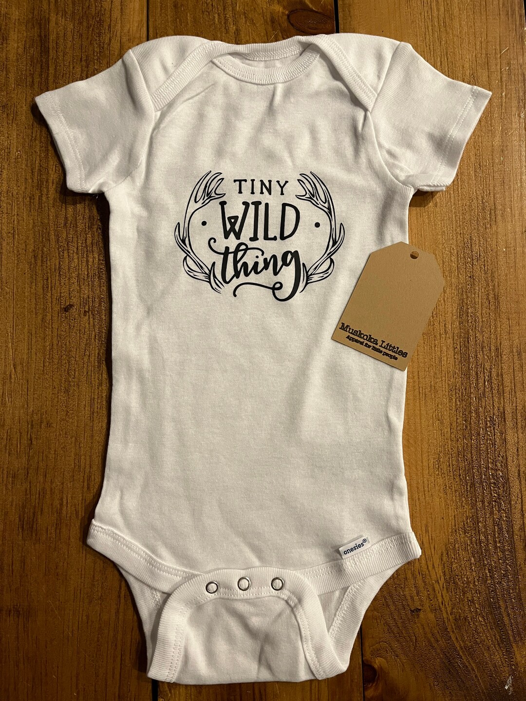 Tiny Wild Thing Onesie Outdoor Onesie Camp Baby Onesie Nature Baby