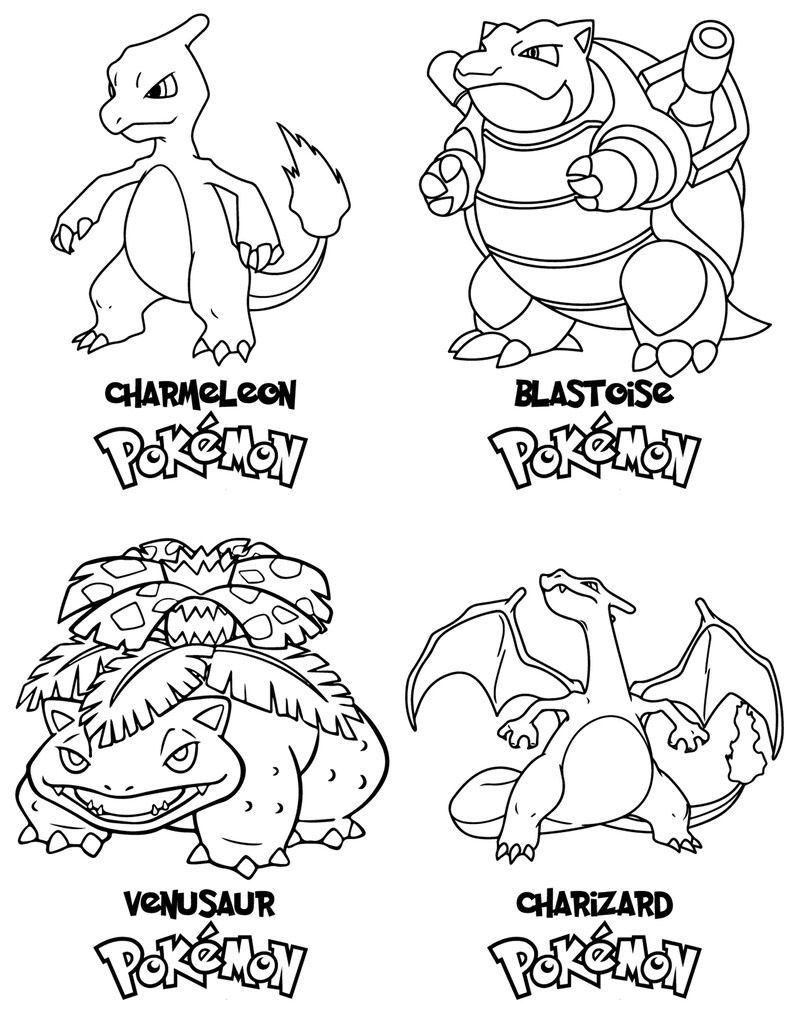 Pokemon Coloring Pages Instant Download - Etsy