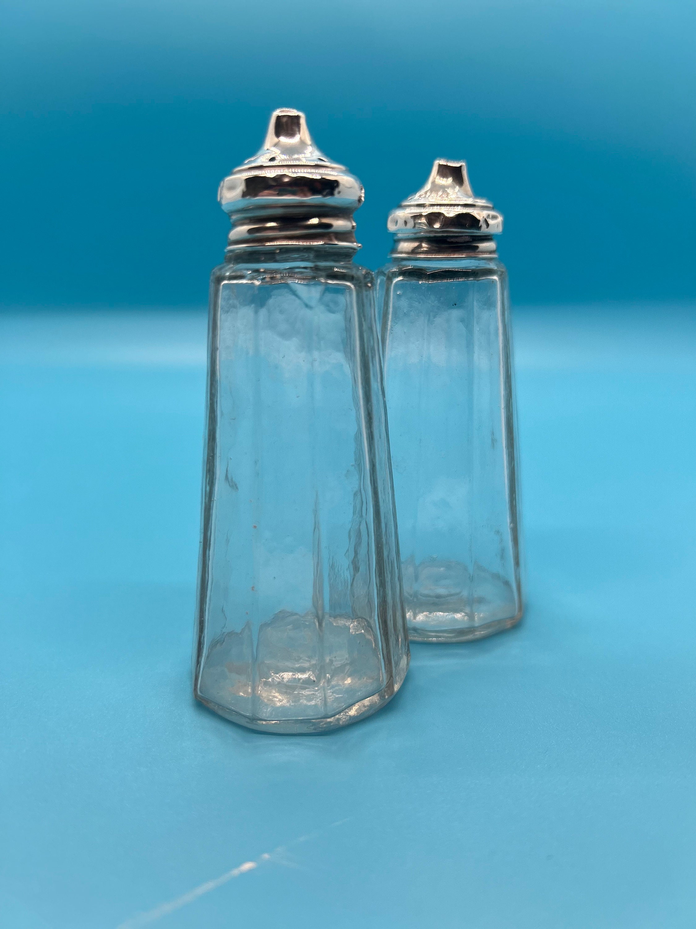 Cut glass salt and pepper shakers discount