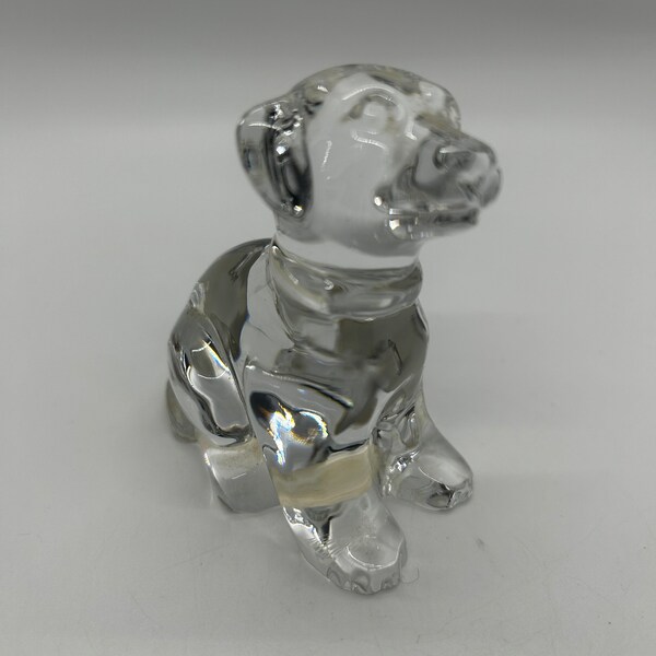 Vintage Waterford Crystal Young Labrador Glass Puppy