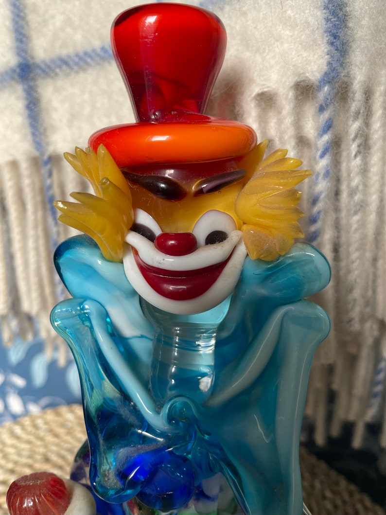 Vintage Murano Glass Clown Etsy