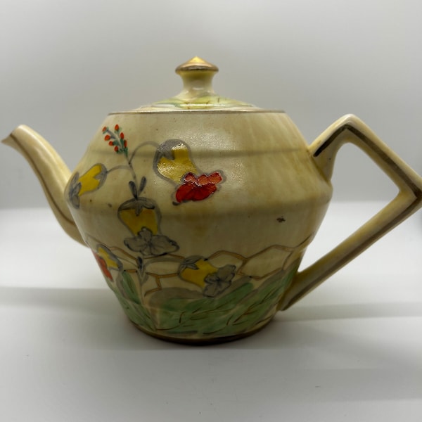 Vintage Arthur Wood Art Deco Ceramic Teapot 1930s