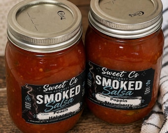 Gourmet Smoked Salsa: Sweet, Spicy, Handcrafted (16 oz)