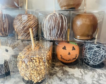 Gourmet Caramel Apple: Handmade Chocolate Covered Apple - Party Favors