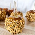 Gourmet Caramel Apple: Homemade, gourmet caramel candy apple large fresh sweet fall treat