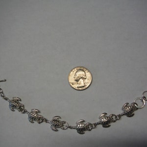 Sterling silver sea turtle bracelet