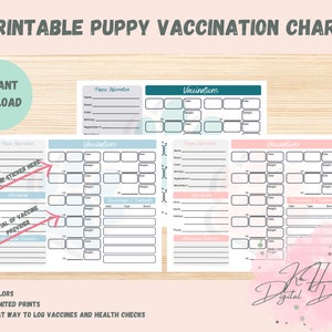 Printable Puppy Vaccination Chart - Etsy