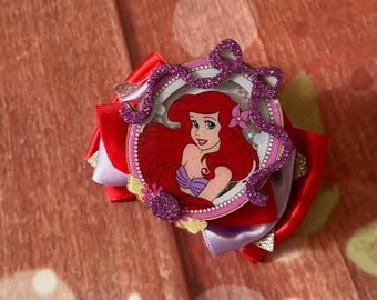 piggy size hair bow mermaid Ariel