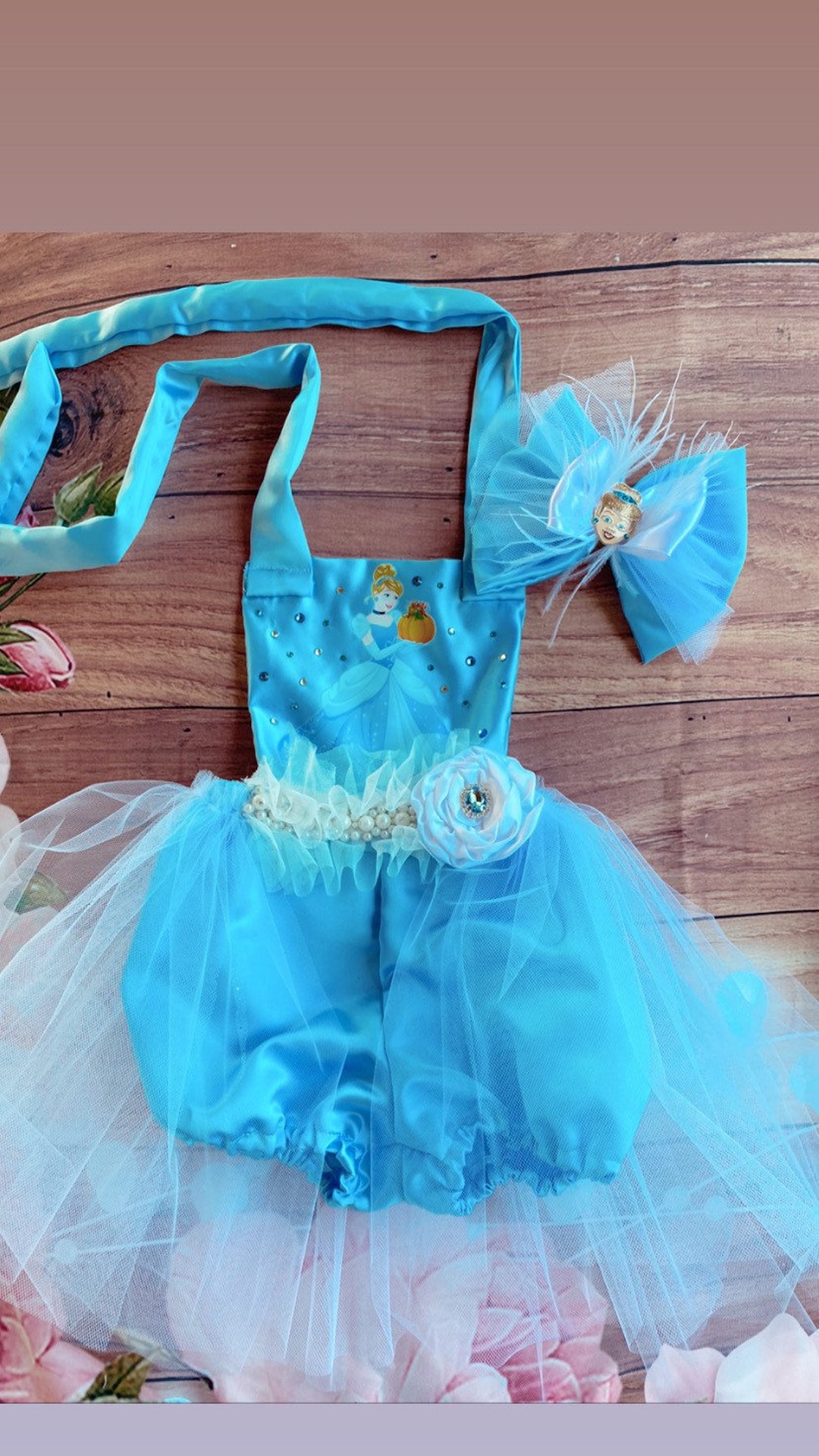 Cinderella Romper and Headband Set Etsy