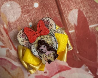 belle princess hair bow