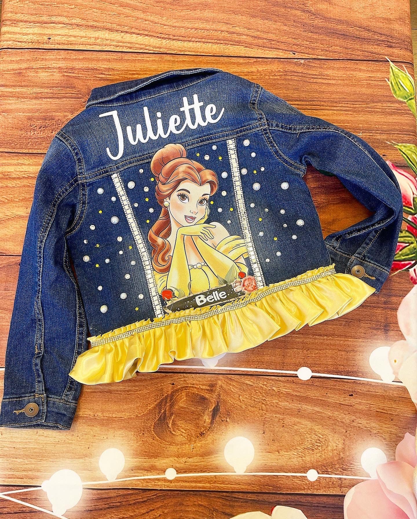 Princess Belle Jean Jacket Etsy