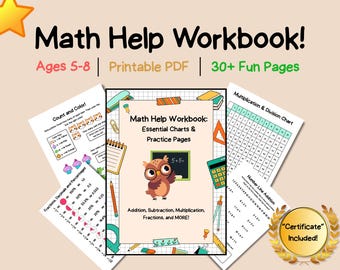Cuaderno de ejercicios de matemáticas: gráficos esenciales y páginas de práctica