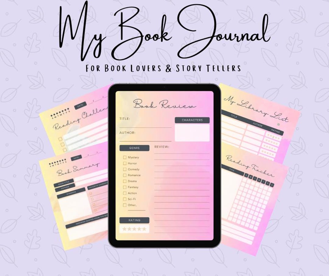 My Book Journal | Digital & Printable Reading Tracker - Etsy