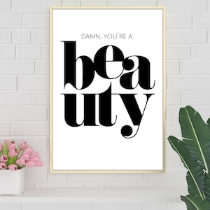 Fashion Wall Art, Beauty Decor, Black and White Wall Art, Makeup Wall Art, Fashion Print, Beauty Wall Art, Salon Decor, Teenage Girl Decor