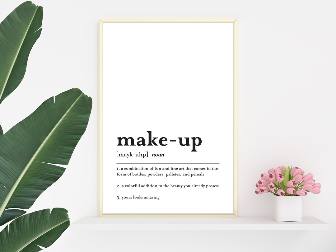 Makeup Wall Art Printable, Makeup Room Decor Poster, Makeup Decor Wall
