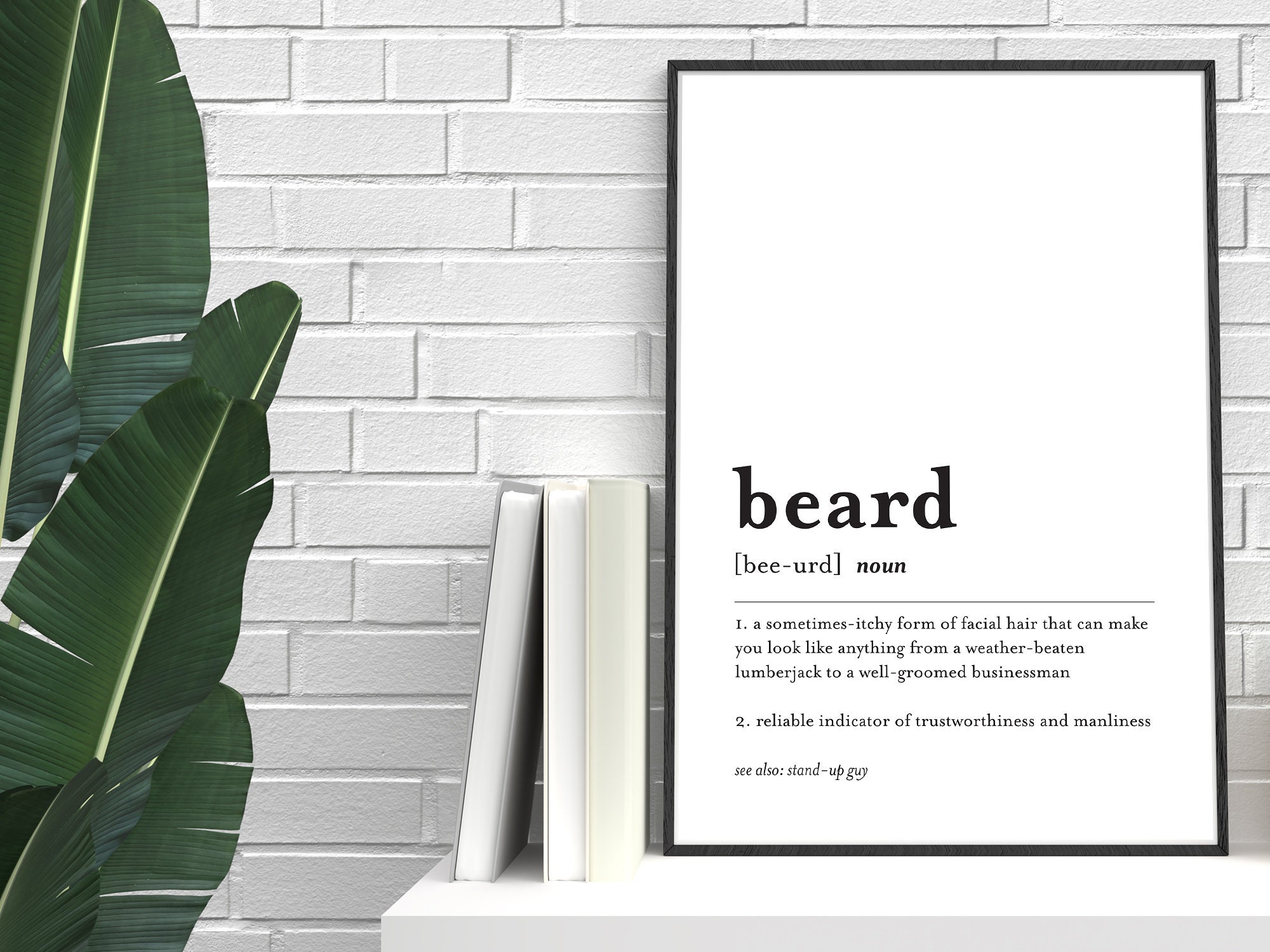 Beard Art, Barber Definition Print, Funny Beard Poster, Barber Poster ...