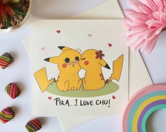 Pikachu I Love You - Love, Anniversary & Valentines Day Card