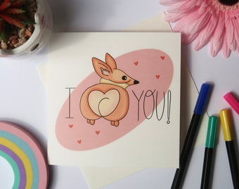 Super Cute Corgi I Love You Card | Love, Anniversary & Valentines Day Card