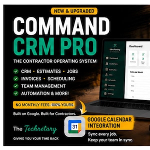 Unternehemen crm googlesheets | Job Invoice Estimation Tracker (Digitaler Download)
