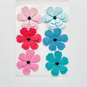 Handmade Flowers Spring Card Topper Summer Paper Embellishment Pocket Letter Scrapbooking Card Making Memorydex Junk Journal Ephemera