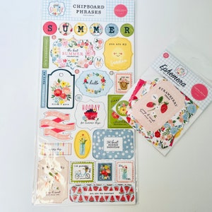 Carta Bella Summer Bundle Chipboard Die Cuts Paper Pieces Card Making Scrapbook Embellishment Ephemera Memorydex Pocket Letter