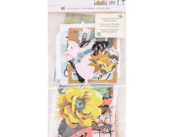 Maggie Holmes Market Square Ephemera Or Die Cuts 40 pieces Paper Crafting Embellishment Memorydex Pocket Letter Supplies Full Color Dies