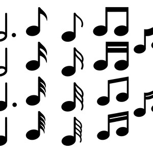 Music Stamp Set for Procreate. Includes 6 Different Note Styles, Music ...