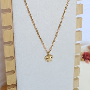Heart necklace - Gold stainless steel
