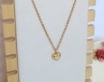 Heart necklace - Gold stainless steel