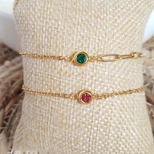 Goldfarbenes Edelstahlarmband + Strasssteine