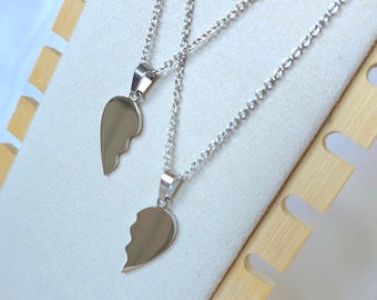 Broken Heart Necklaces - Friendship Necklace - Couple Necklace - Stainless Steel