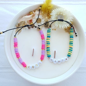 Pulsera personalizada cuentas heishi imagen 1