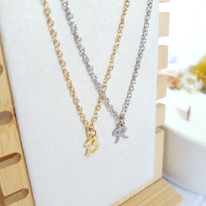 Collar con inicial - Collar con letra - Collar personalizado - Acero inoxidable