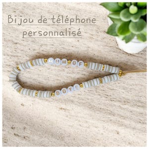 Customizable phone jewelry - phone charm - phone charm - heishi beads