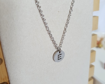 Initial Letter Necklace - Personalized Necklace - Stainless Steel