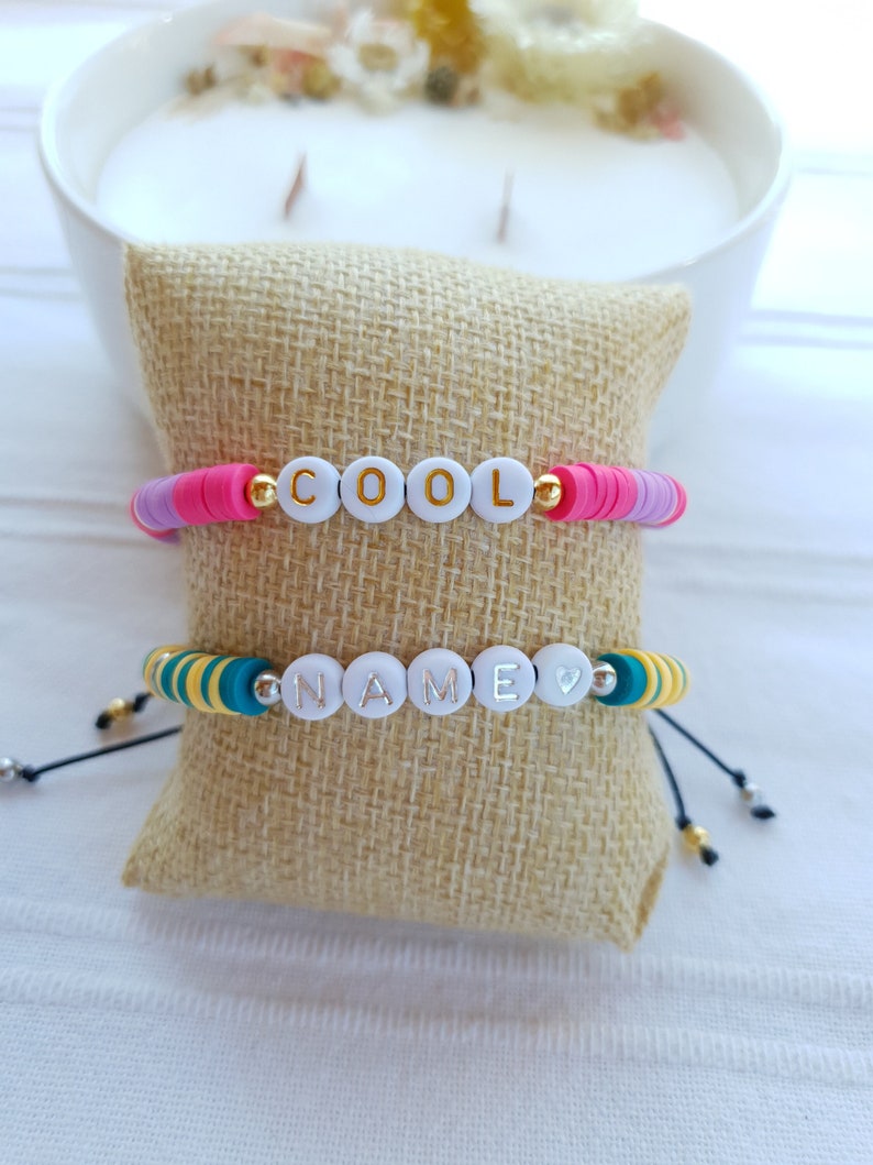 Pulsera personalizada cuentas heishi imagen 2