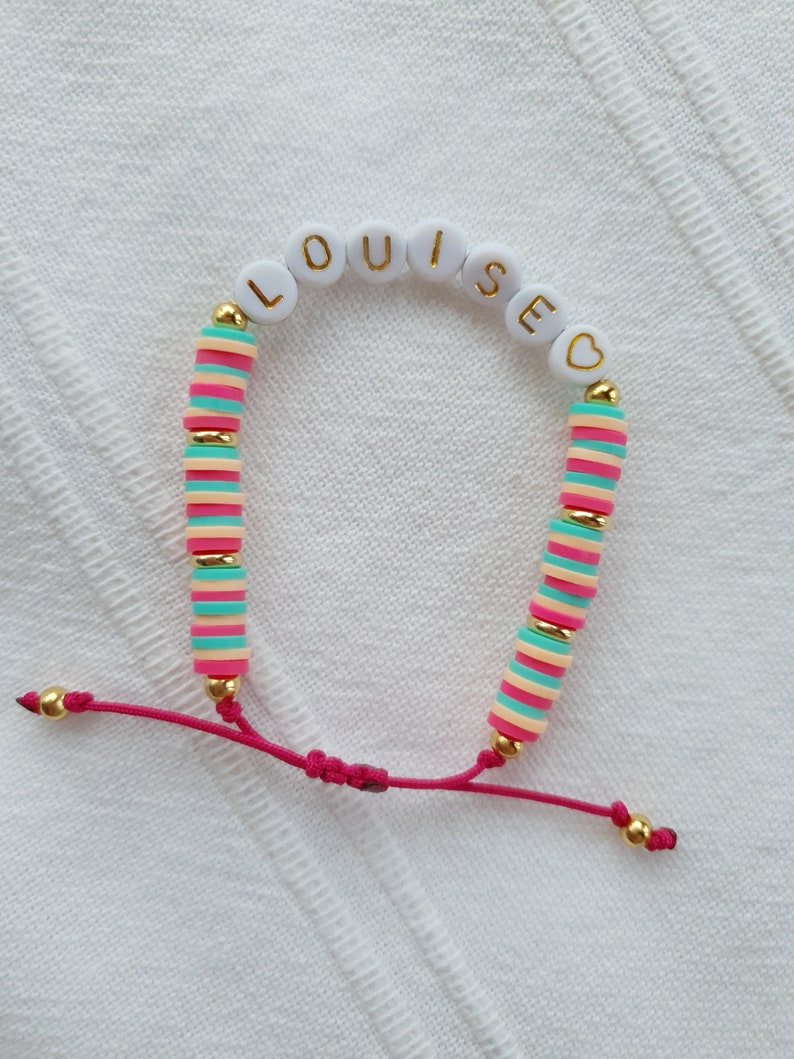 Pulsera personalizada cuentas heishi imagen 3